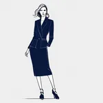 dark navy blue dress jacket image